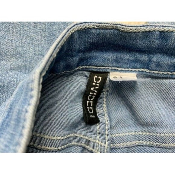 H&M Divided Size 0 Juniors Jeans Mid Rise Light Wash Stretch - Picture 4 of 4